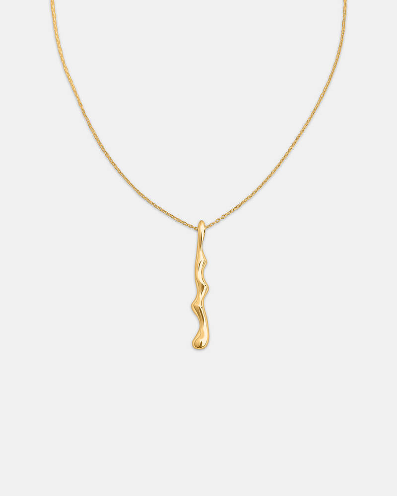 Poem Pendant Necklace in Gold Vermeil