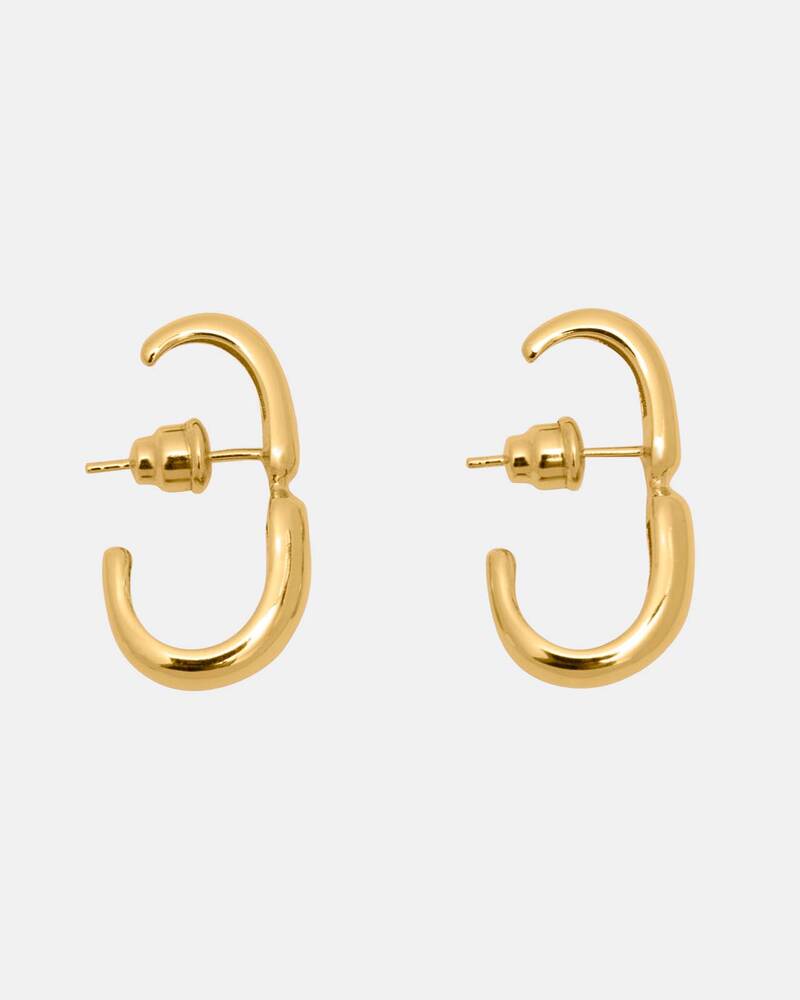 Hope Huggie Earrings in Gold Vermeil