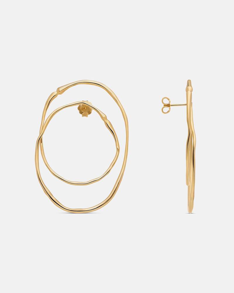 Hope Small Double Hoop Earrings in Vermeil