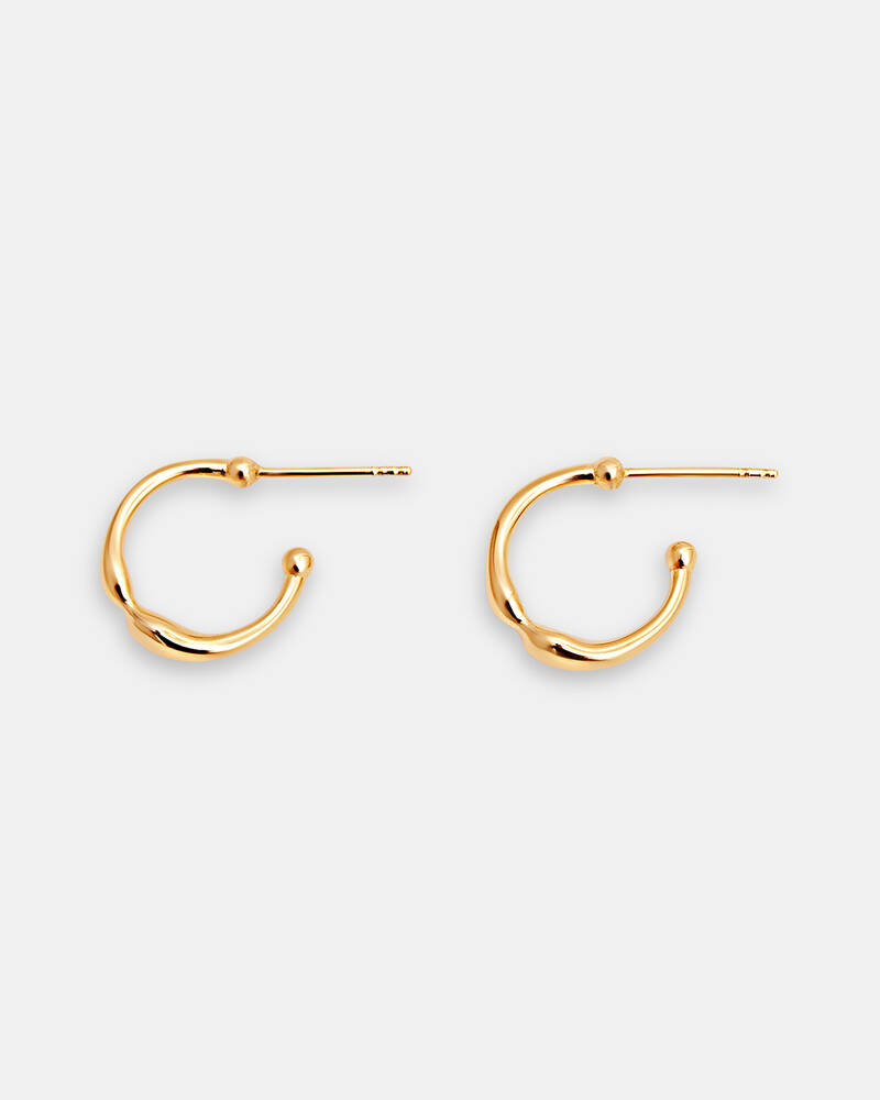 Hope Hoop Earrings in Gold Vermeil