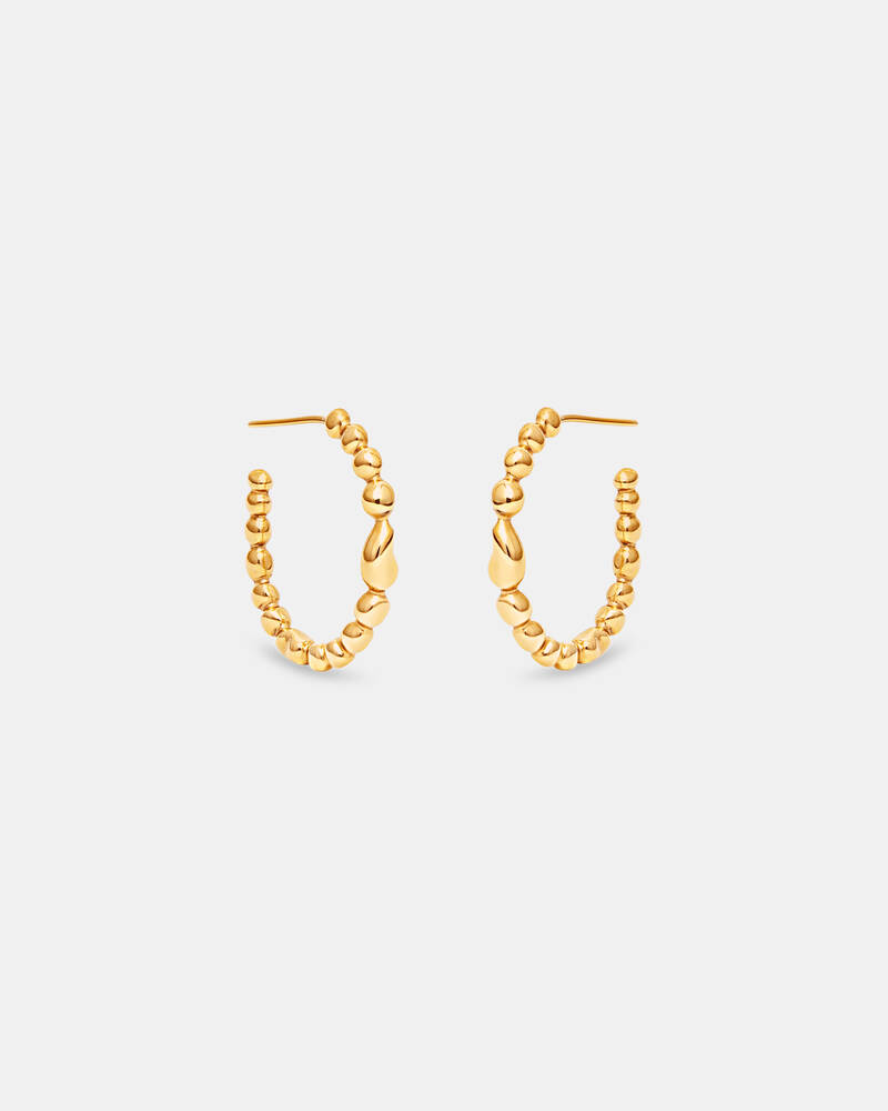 Memories Hoop Earrings in Gold Vermeil