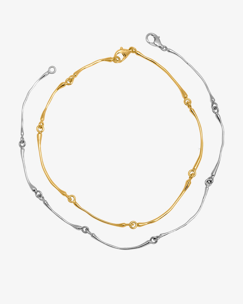 Hope Articulated Choker Necklace Silver, Vermeil Set