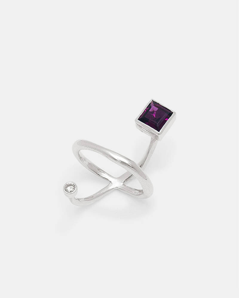 Mies Ring with Rhodolite