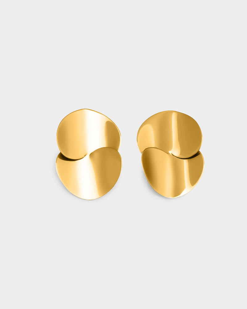 Small Eucalyptus Vermeil Earrings