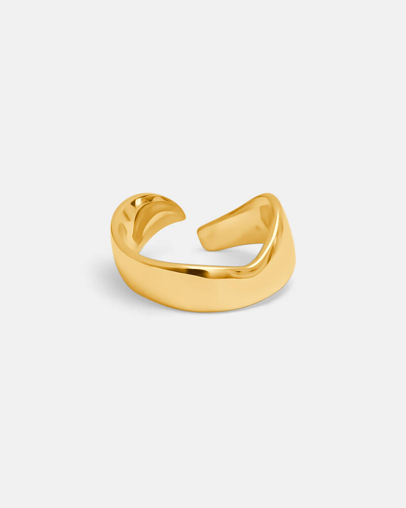Perfectly Imperfect Cigar Band Ring in Gold Vermeil