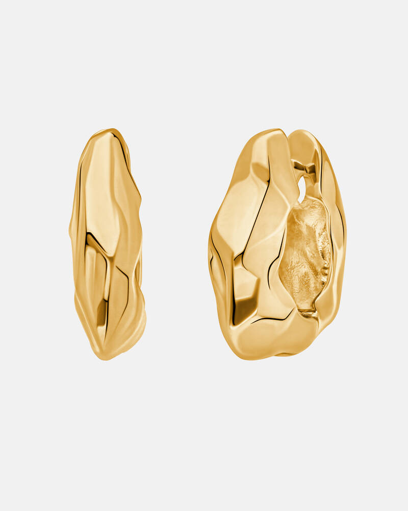 Lunar Large Hinged Earrings in 18K Gold Vermeil