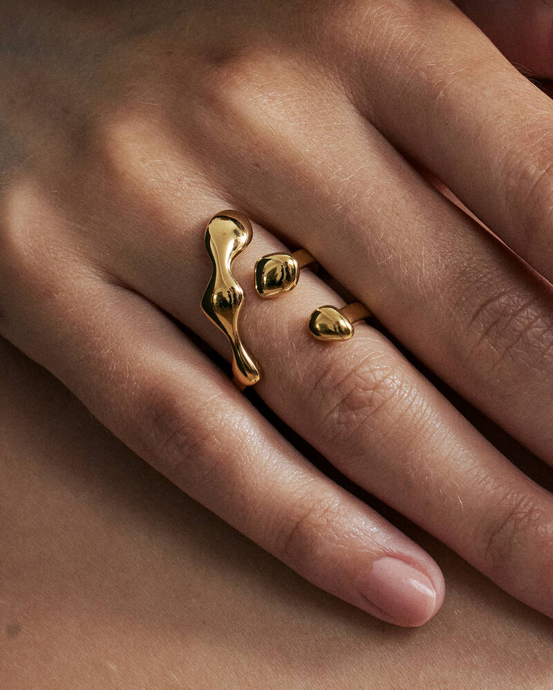 Flux Ring in Gold Vermeil