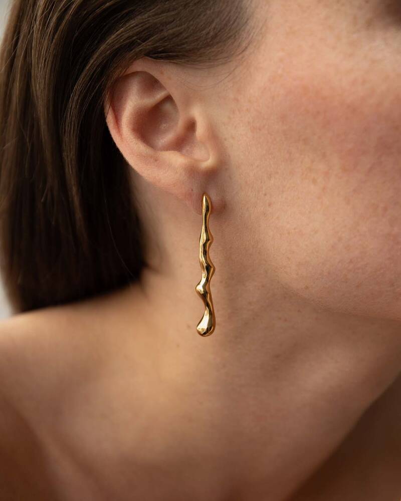 Poem Twin Earrings in Gold Vermeil