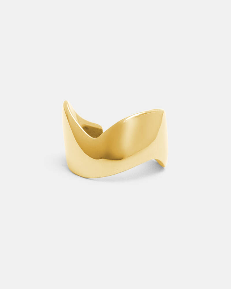 Perfectly Imperfect Band Ear Cuff in Gold Vermeil