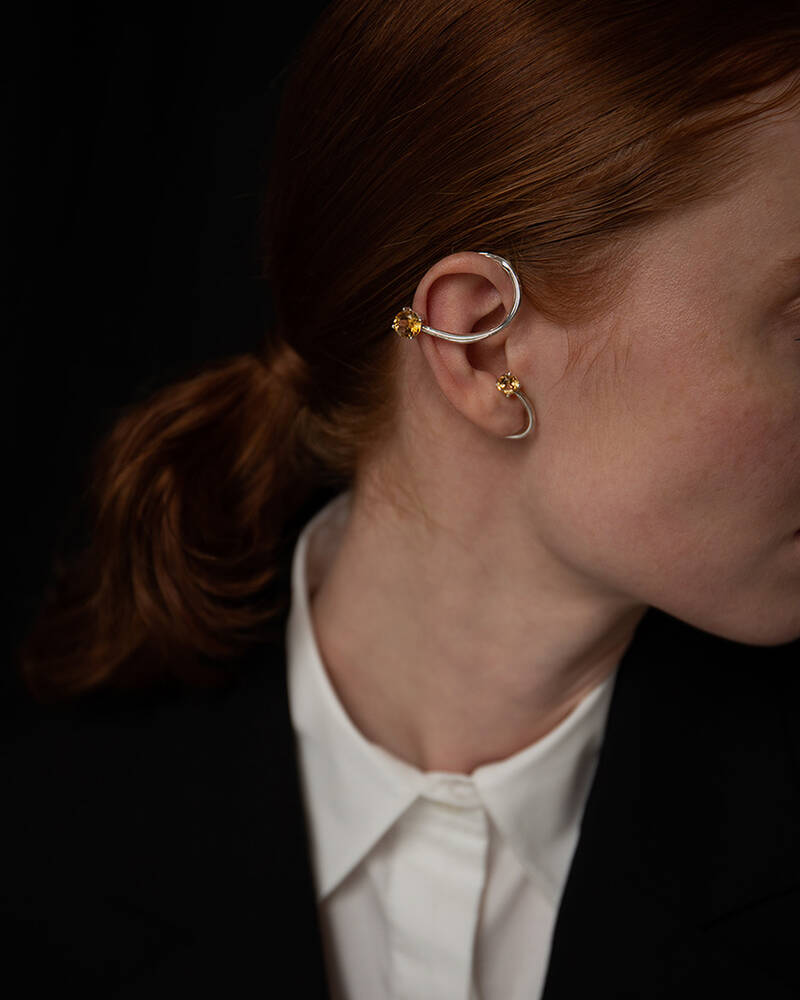 Oksa Ear Cuff with Citrine
