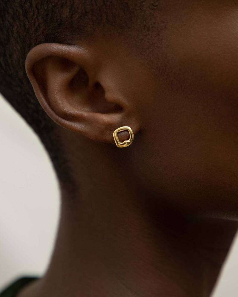 Voyage Stud Earrings in Gold Vermeil