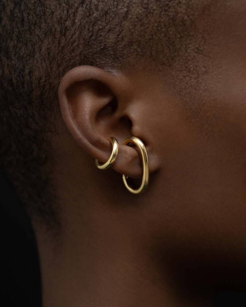 Minimalist Huggie Earrings in Gold Vermeil