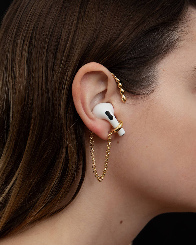 The Memories Pod Cuff in Gold Vermeil