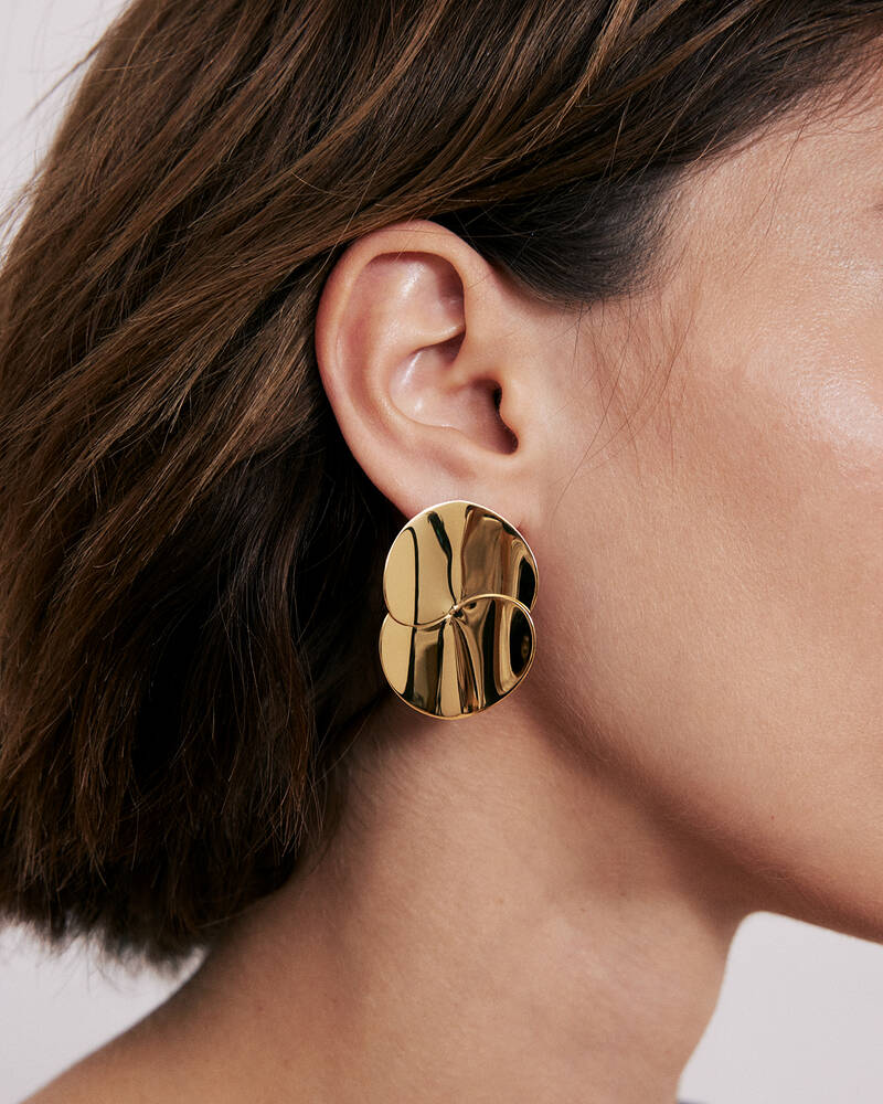 Small Eucalyptus Vermeil Earrings