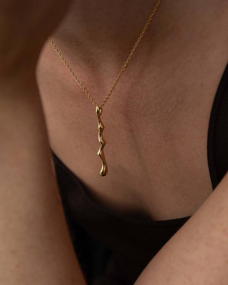 Poem Pendant Necklace in Gold Vermeil