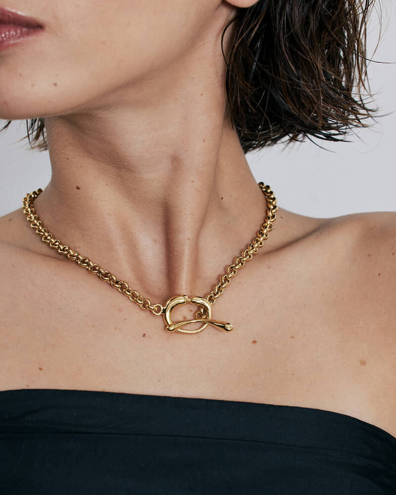 Hope Single Toggle Necklace in Gold Vermeil
