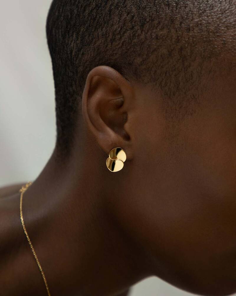 Eucalyptus Mini Earrings in Gold Vermeil