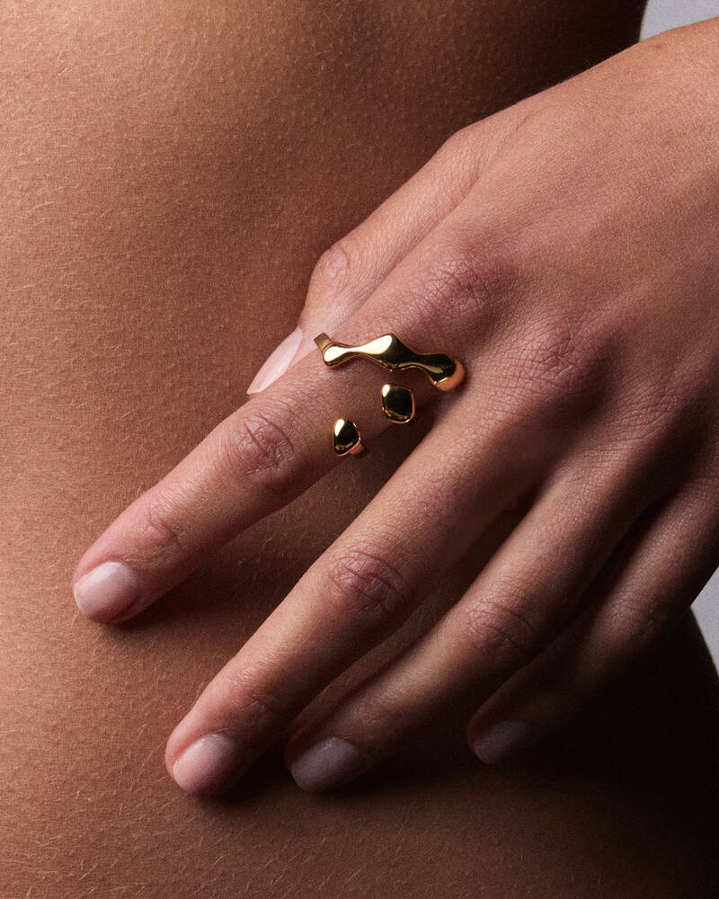 Flux Ring in 18K Solid Gold