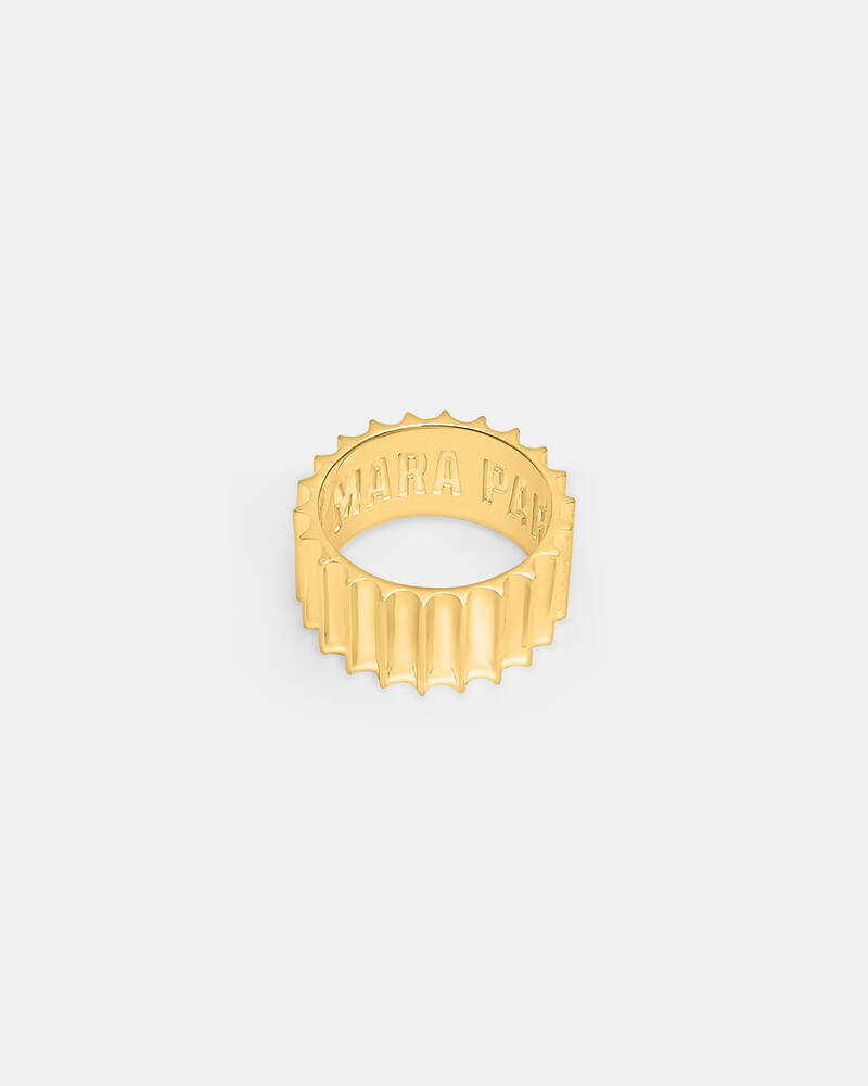 Column Drum Bold Ring In Vermeil