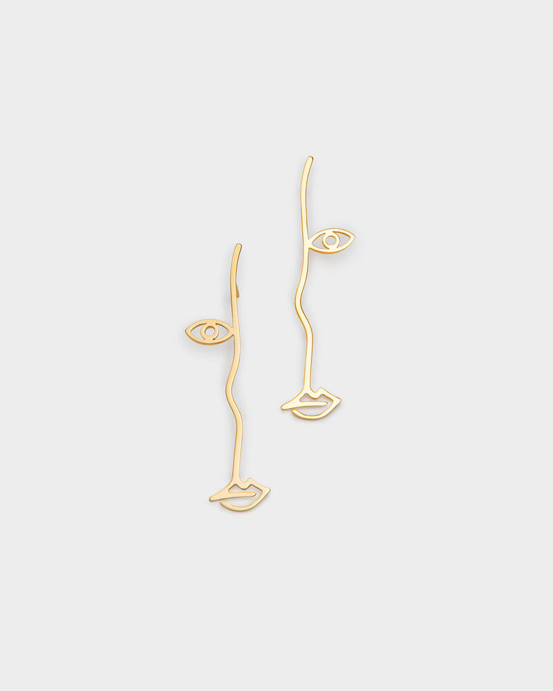 Surreal Earrings in Gold Vermeil