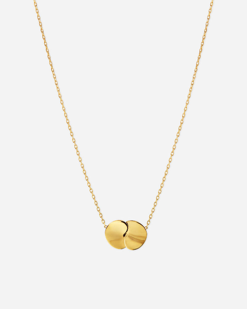 Eucalyptus Mini Necklace in Gold Vermeil