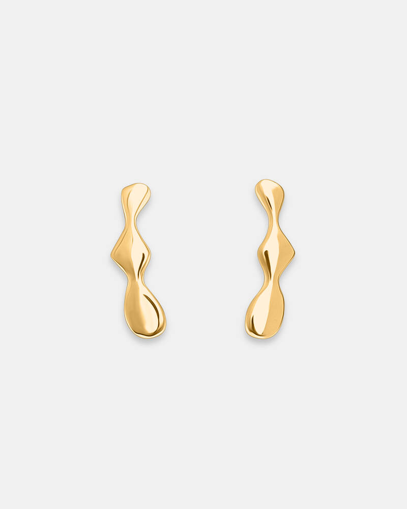Flux Earrings in Gold Vermeil