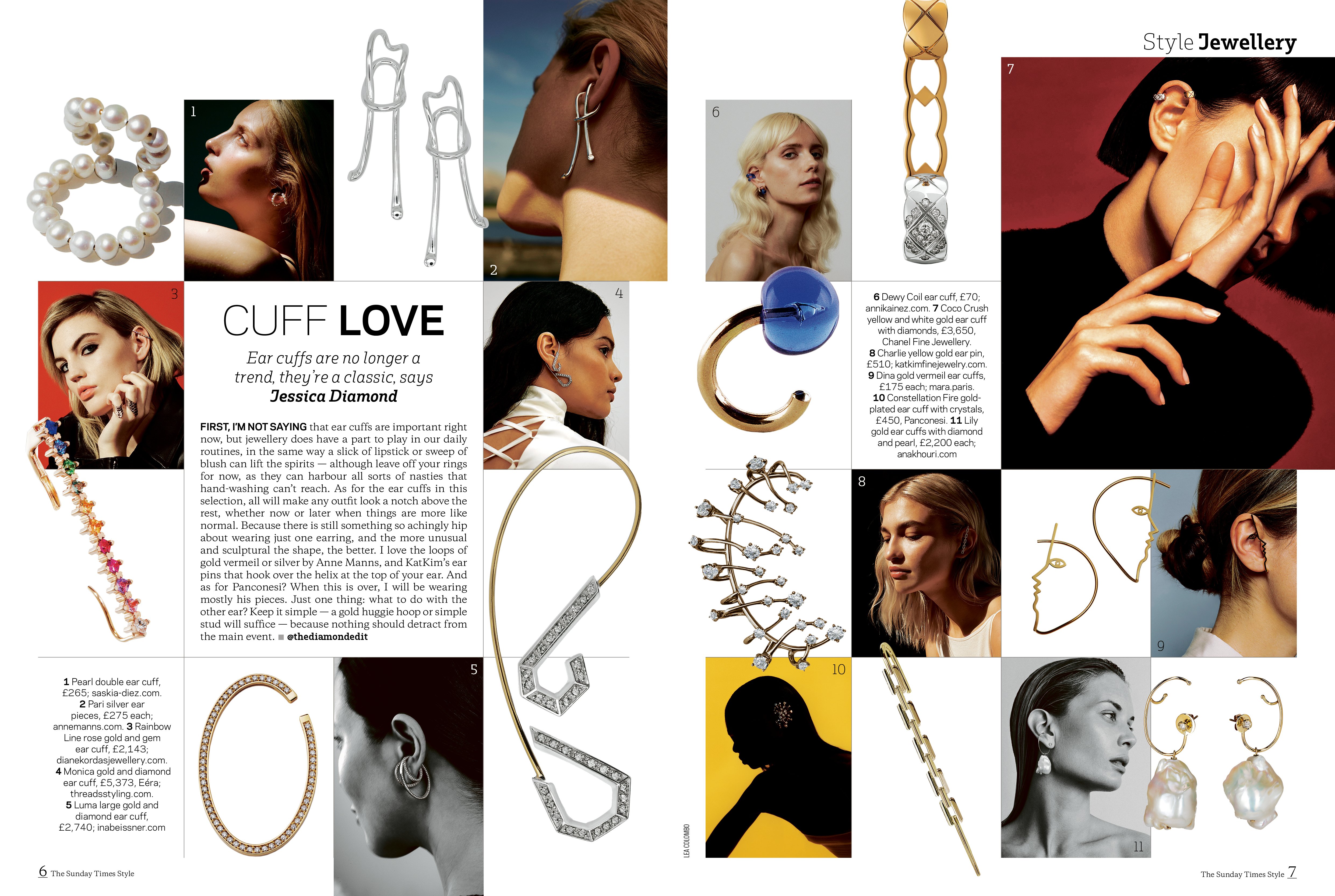 The Sunday Times - Cuff Love, Ear cuffs are no longer a trend, they're a classic, says Jessica Diamond