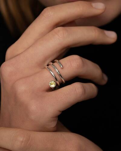 Vera D Ring with Lemon Topaz