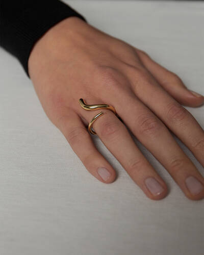 S Ring in Gold Vermeil