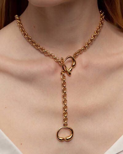 Hope Toggle Chain Necklace in Gold Vermeil