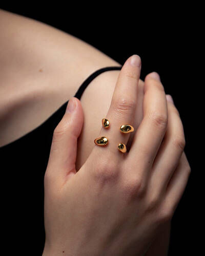 Hope Double Ring in Gold Vermeil