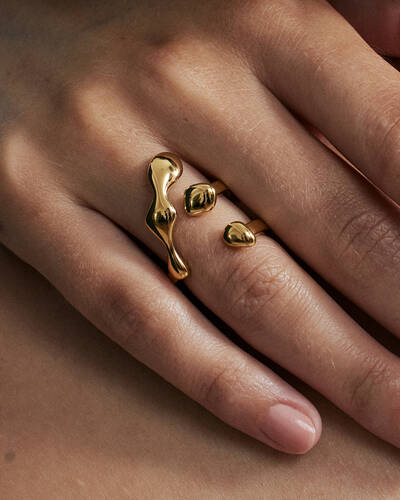Flux Ring in Gold Vermeil