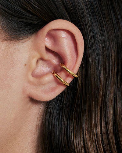 Double Trouble Ear Cuff in Gold Vermeil