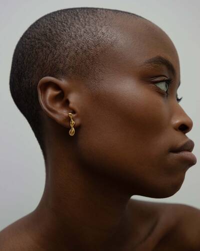 Flux Earrings in Gold Vermeil