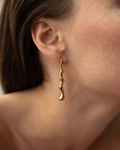 Poem Twin Earrings in Gold Vermeil