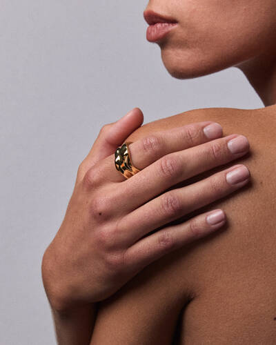 Aurora Wide Ring in 18K Gold Vermeil
