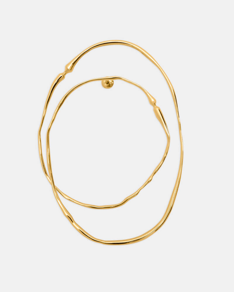 Hope Double Hoop Earrings, Gold Plated
