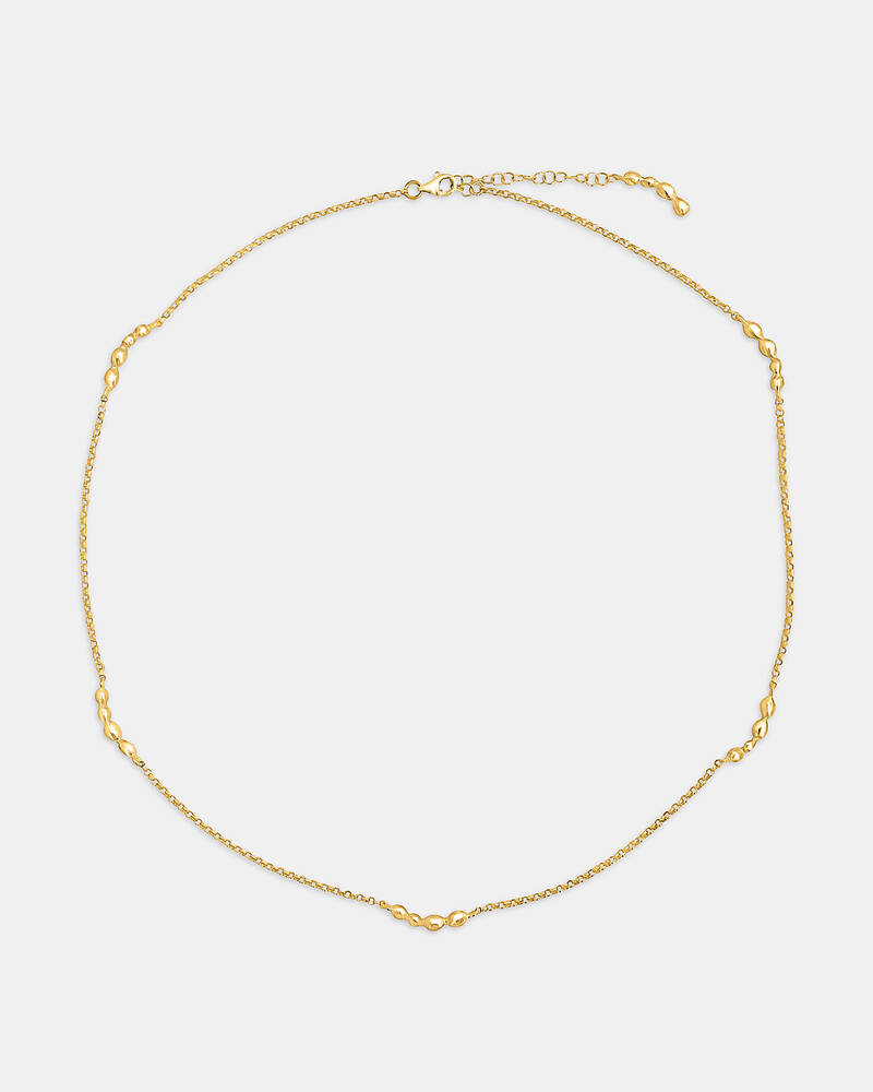 Memories Chain Necklace In Gold Vermeil
