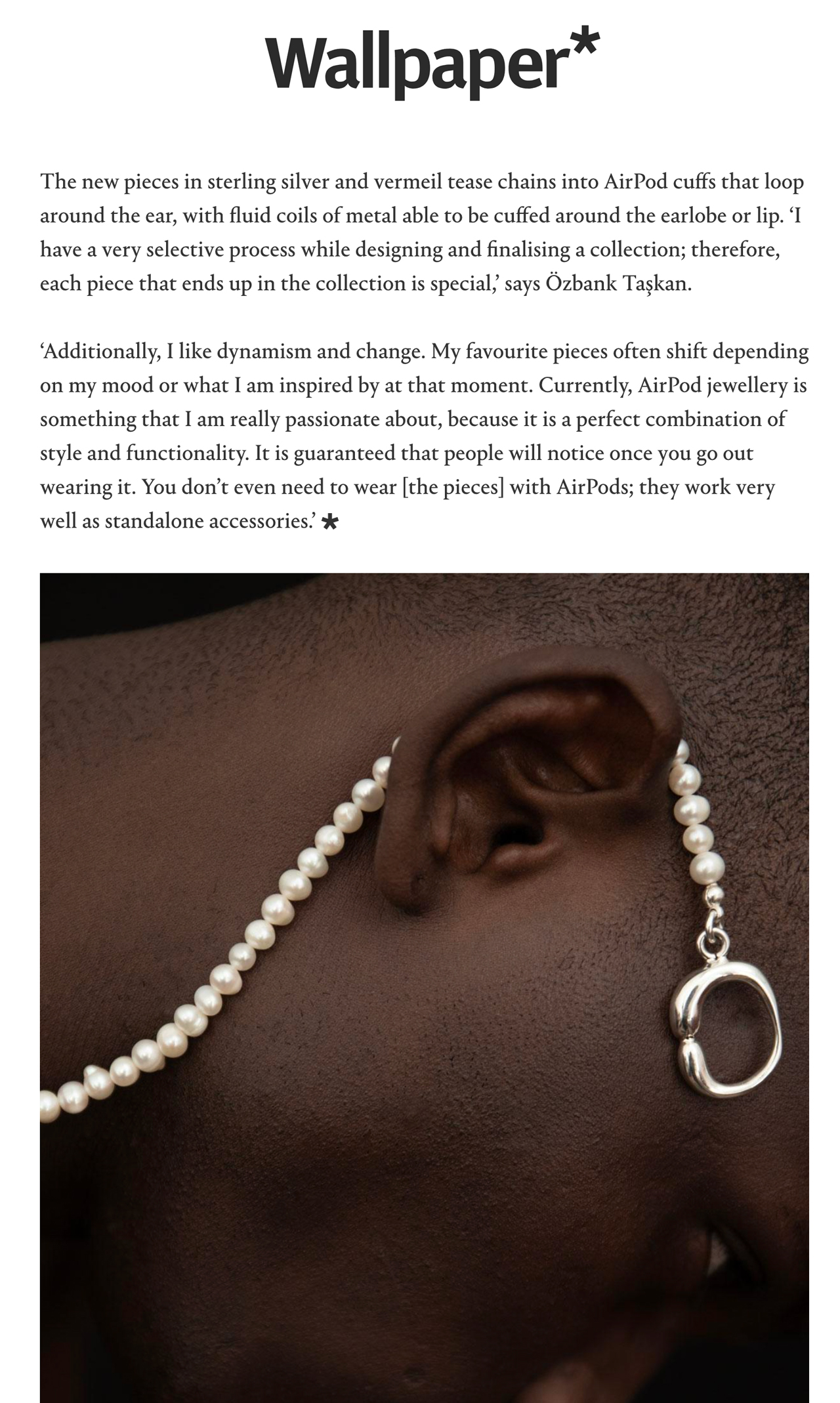 Wallpaper - AirPod jewellery and pearls: PLANETEE on the new classics