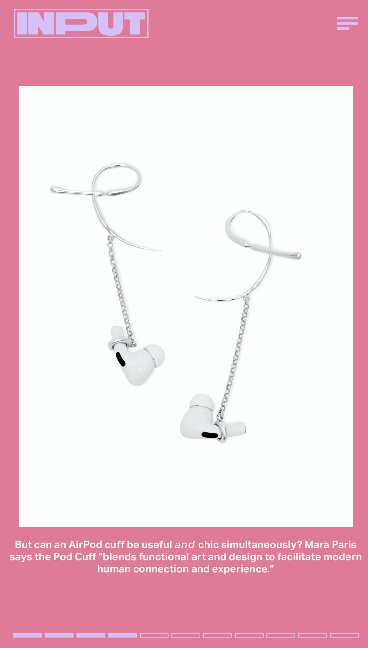 Input Mag - PLANETEE' functional jewelry shows AirPods earrings might actually work