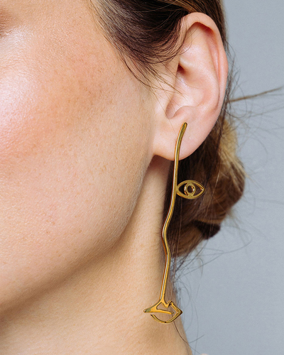 Surreal Earrings, 18K Gold Vermeil