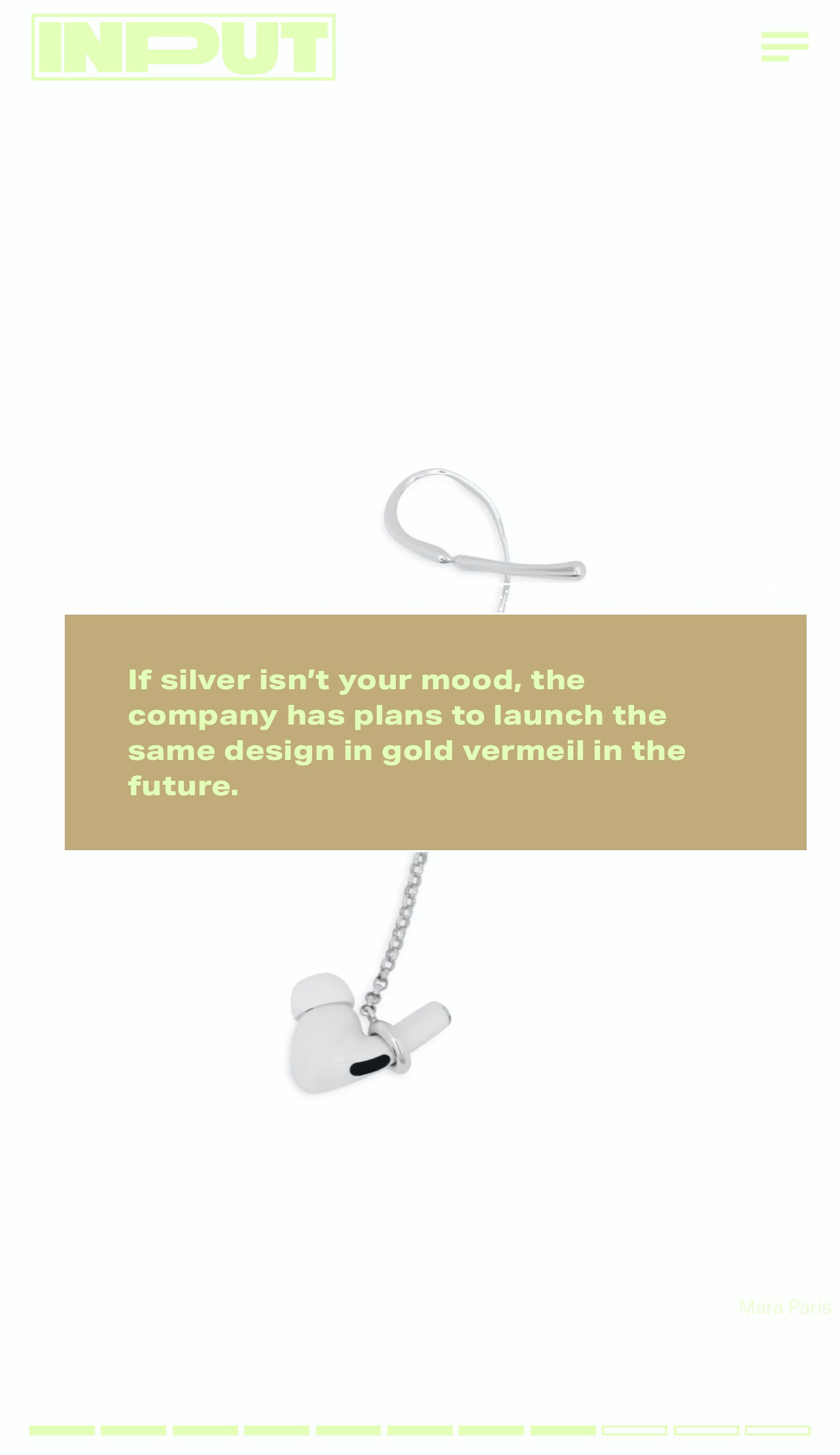 Input Mag - PLANETEE' functional jewelry shows AirPods earrings might actually work