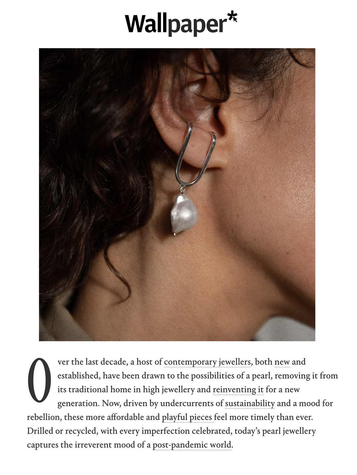 Wallpaper - Playing it cool: pearls are having a moment