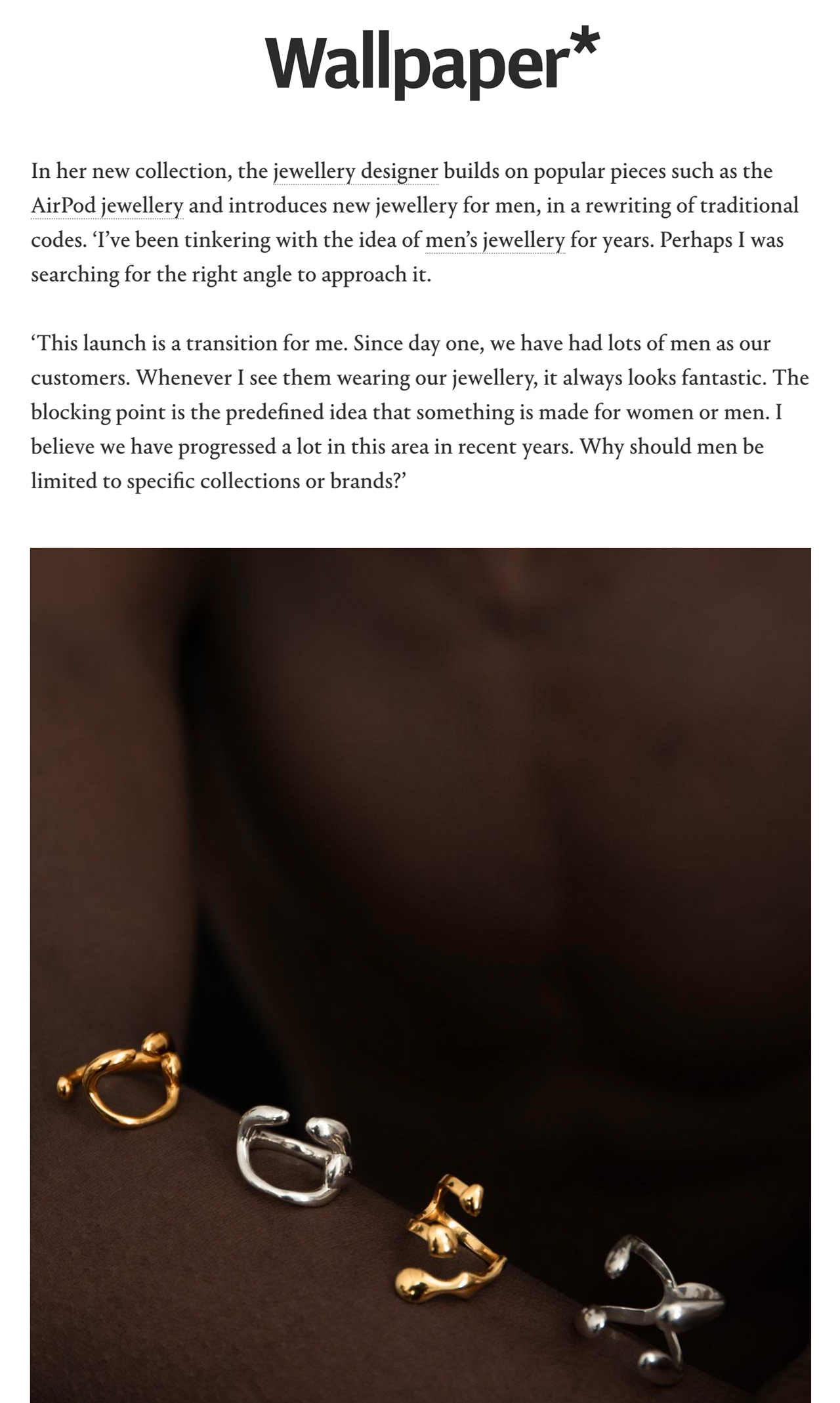Wallpaper - AirPod jewellery and pearls: PLANETEE on the new classics