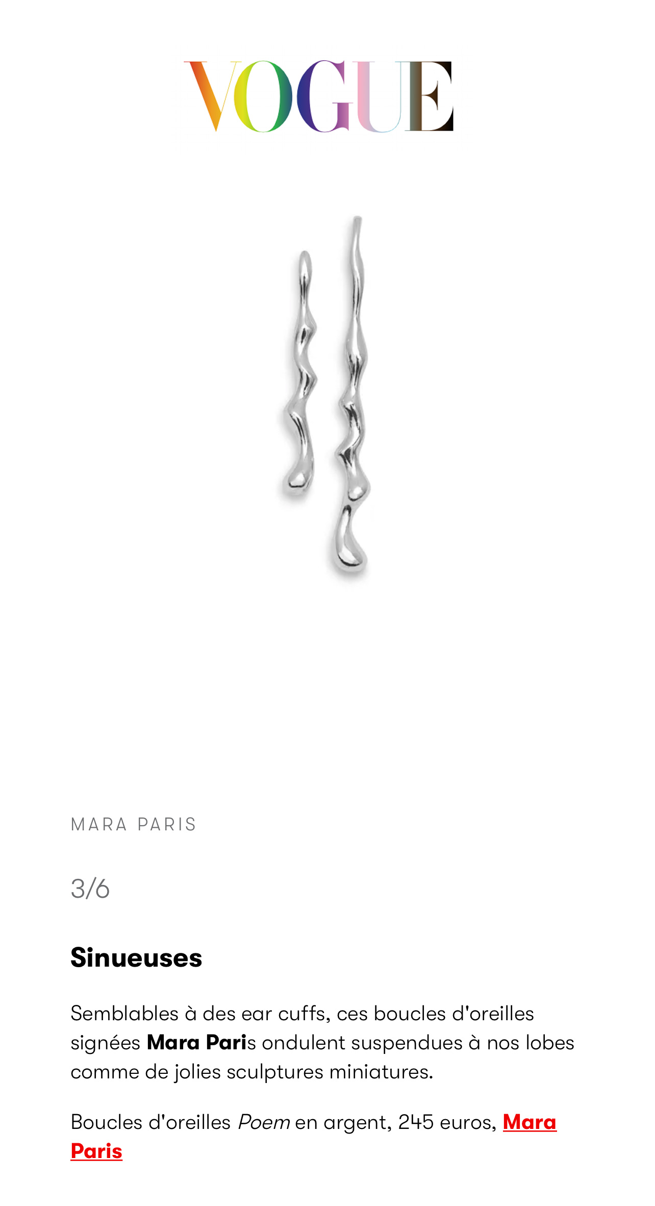 Vogue - Everyone will soon wear these new, trendy, fluid shaped earrings