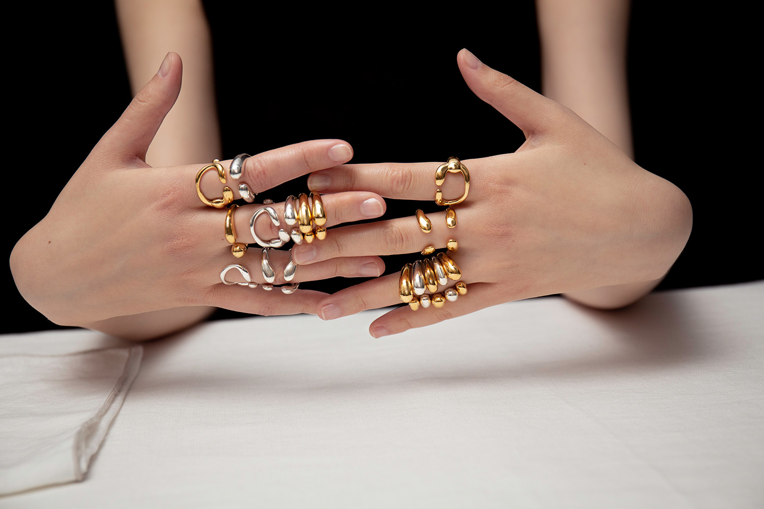 Hope Double Ring in Gold Vermeil