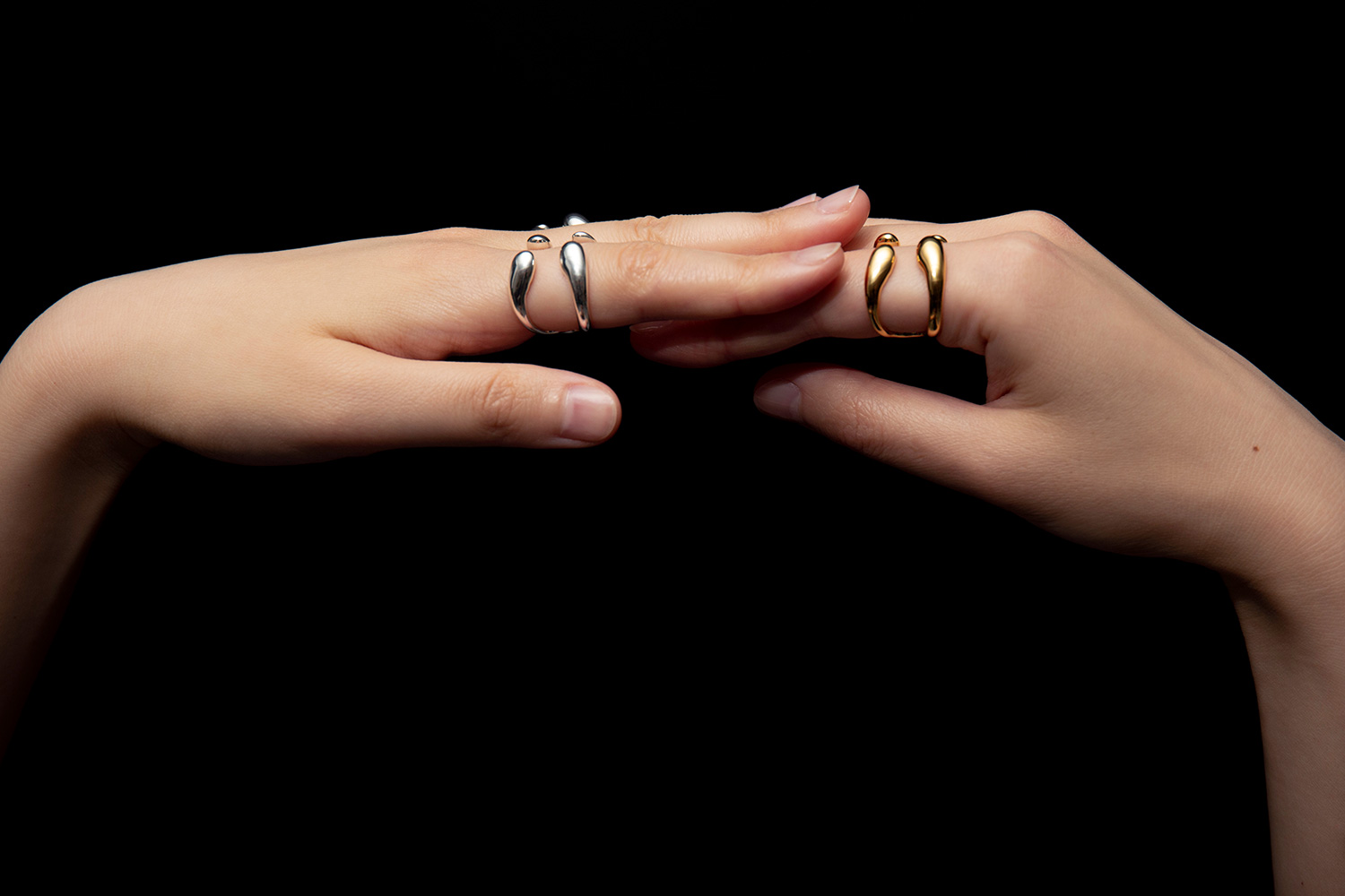 Hope Double Ring in Gold Vermeil