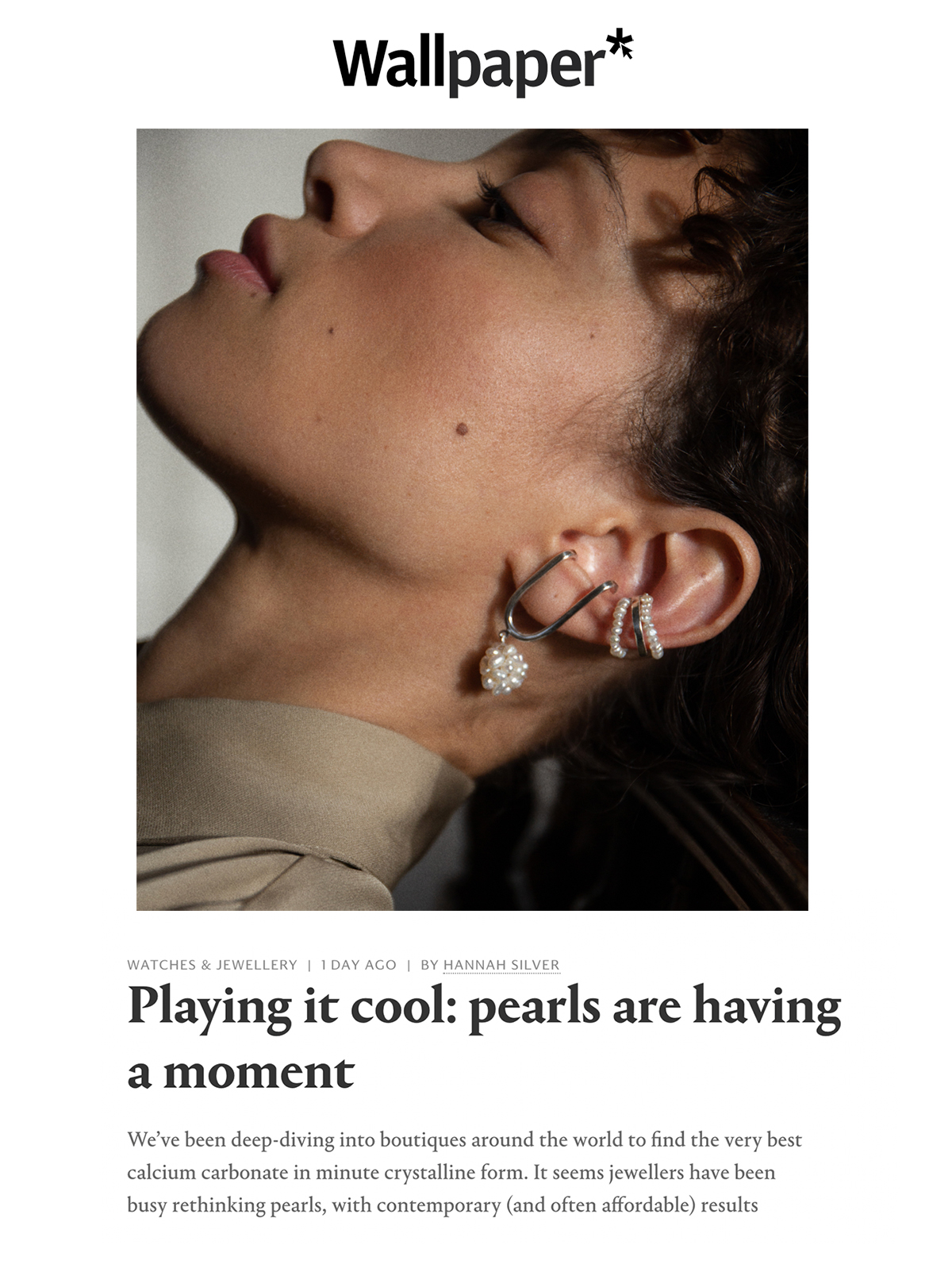 Wallpaper - Playing it cool: pearls are having a moment