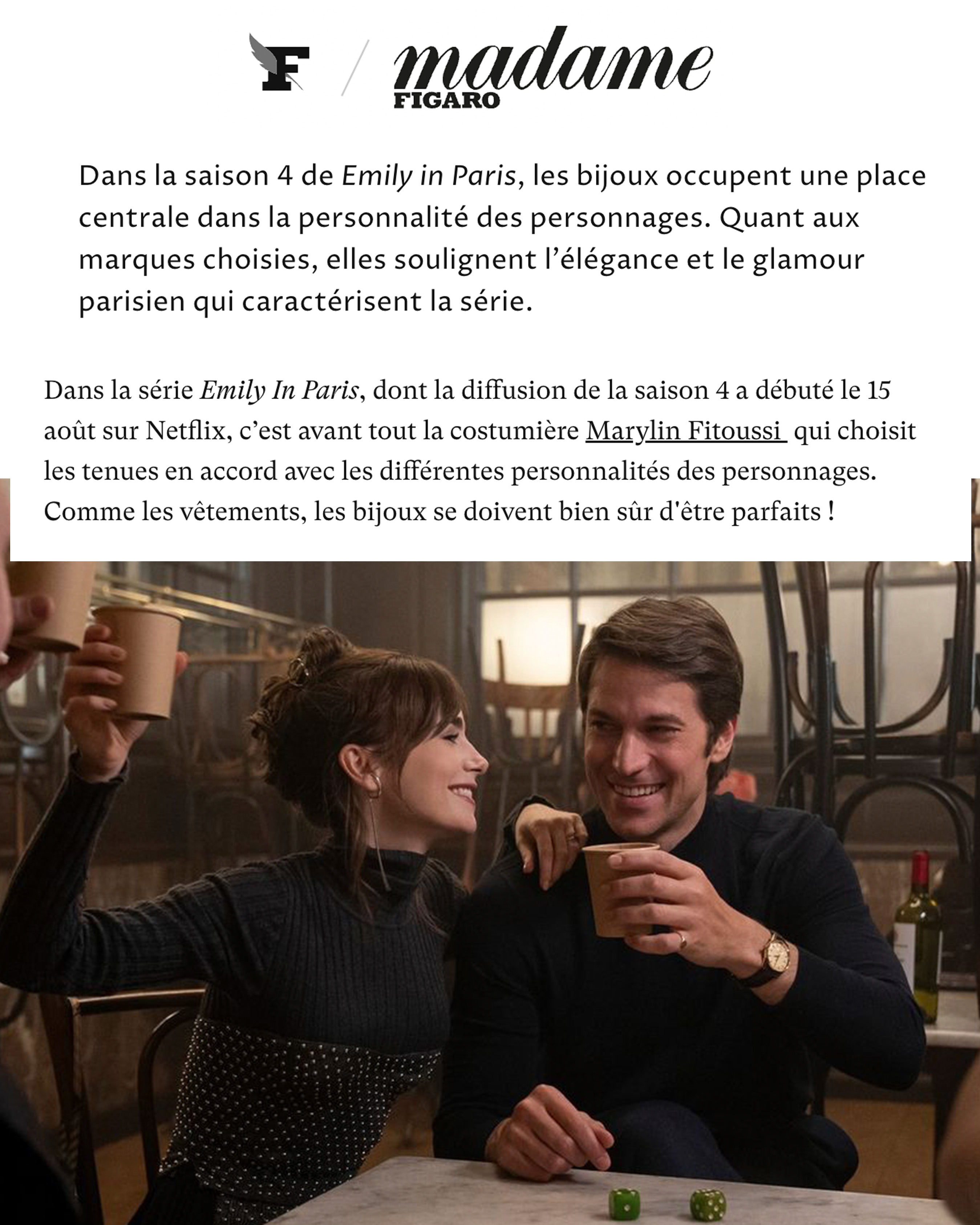 Madame Figaro - The jewelry worn in Emily in Paris