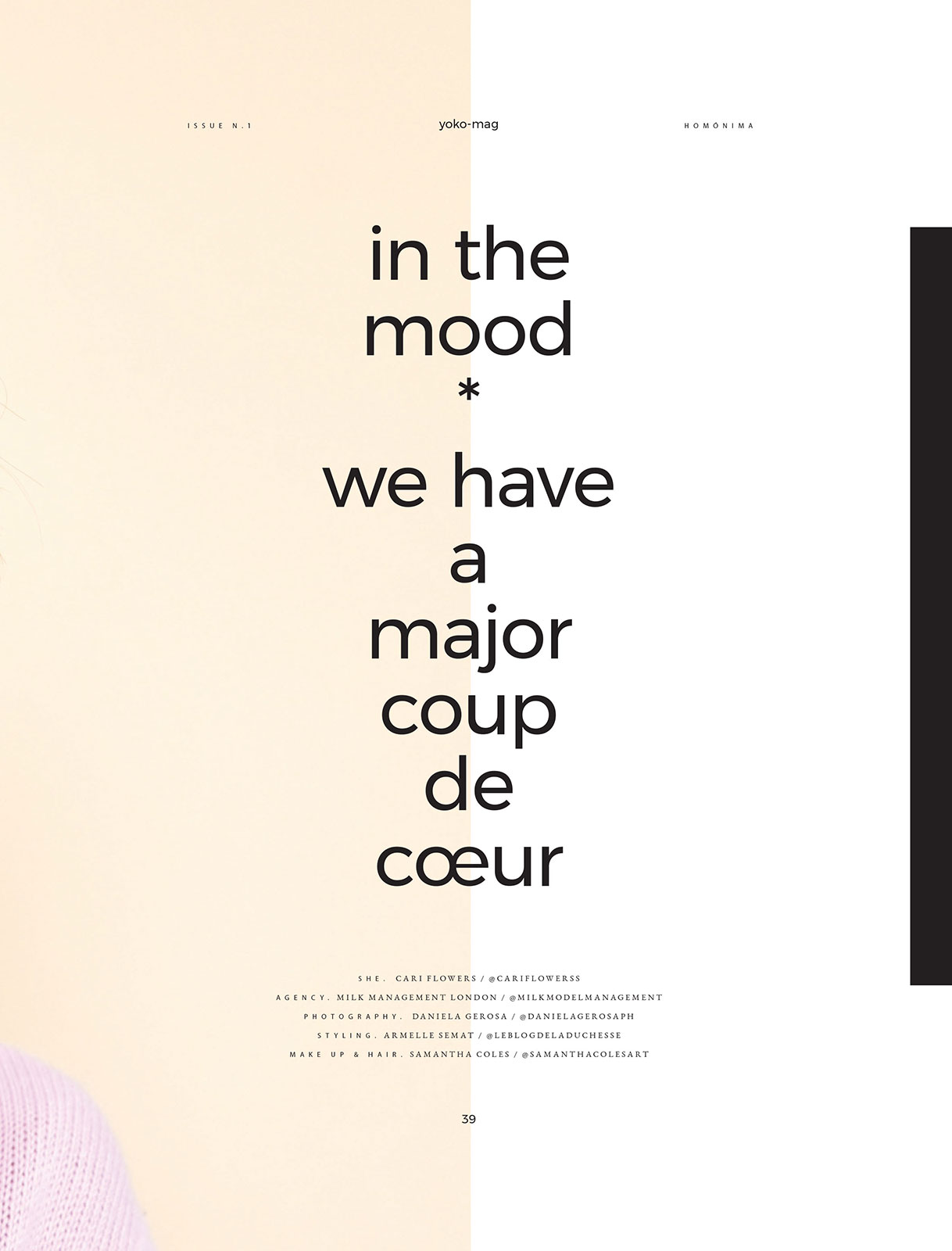 Yoko Magazine - In the mood. We have a major coup de cœur.